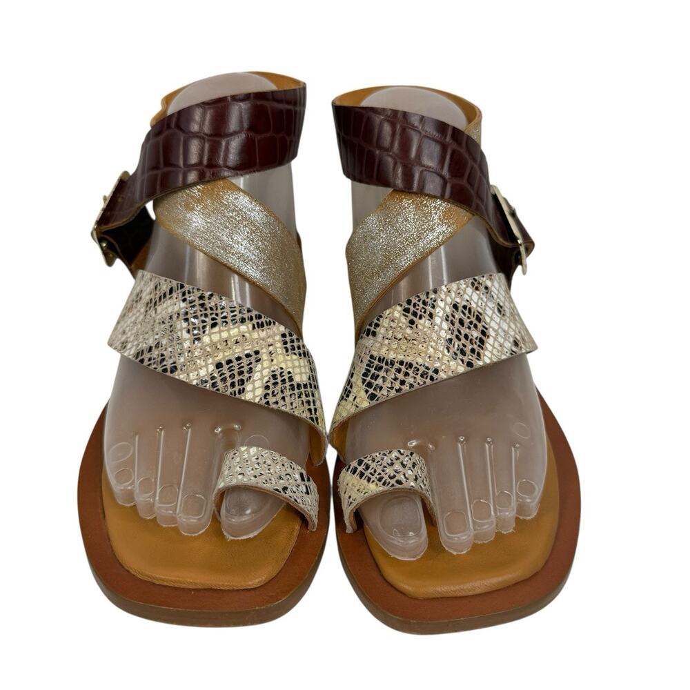 Diba True Women's 7 Cite See Leather Sandal with Adjustable Strap and Toe Ring - Picture 2 of 12